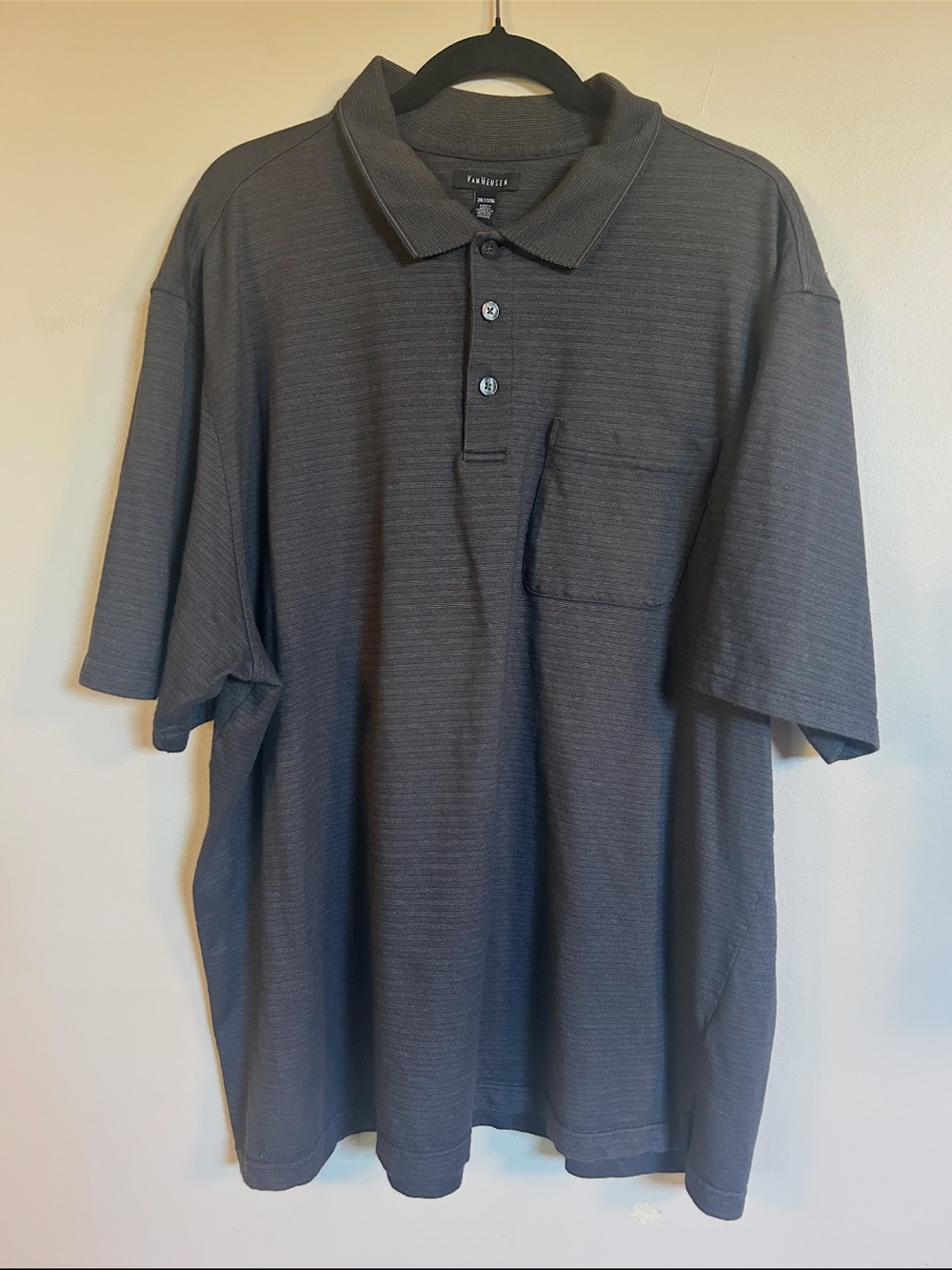 Van Heusen Men’s Charcoal Golf Polo Shirt – XXLT